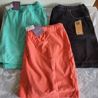 Lot 20: New Skorts and Denim Skirt