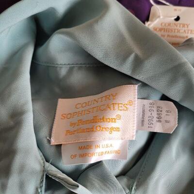 Lot 22: New PENDLETON Ladies Silk Long Sleeve Shirts