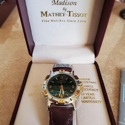 Madison by Mathey-Tissot Unisex Watch  - NIB 