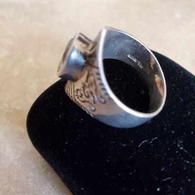 Sterling Ring with Tourmaline Stone