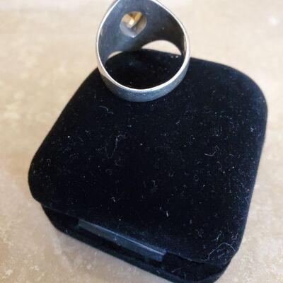 Sterling Ring with Tourmaline Stone