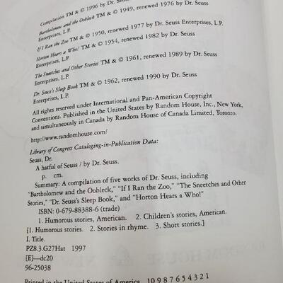 A Hatful of Seuss   Five Favorite Dr. Seuss Stories Paperback