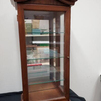 Wood and Glass Table Top Display Case 