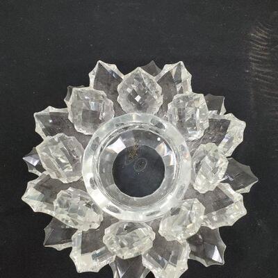 Lotus Crystal Pillar Candle Holder Style 15747
