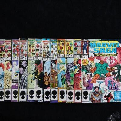 Marvel Saga Lot containing 13 issues. (1985,Marvel)  8.0 VF