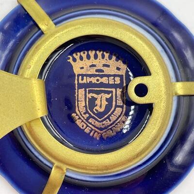 LIMOGES MINIATURE DECORATIVE PLATE AND STAND