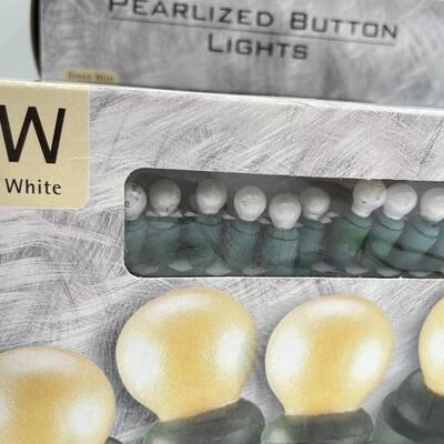PEARLIZED BUTTON 100 CT WHITE STRING LIGHTS SET OF 7