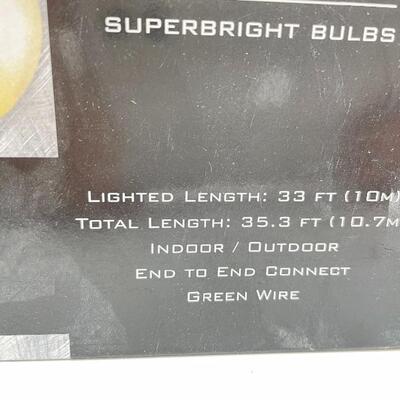 PEARLIZED BUTTON 100 CT WHITE STRING LIGHTS SET OF 7