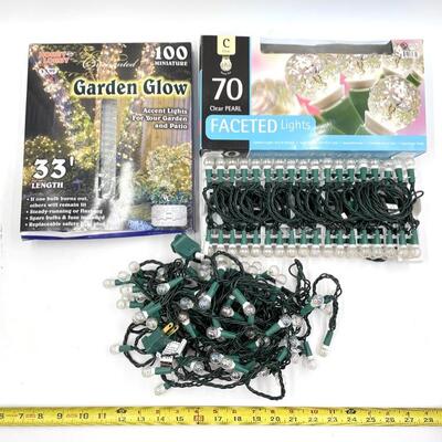 CLEAR INDOOR/OUTDOOR STRING LIGHTS SET OF 4