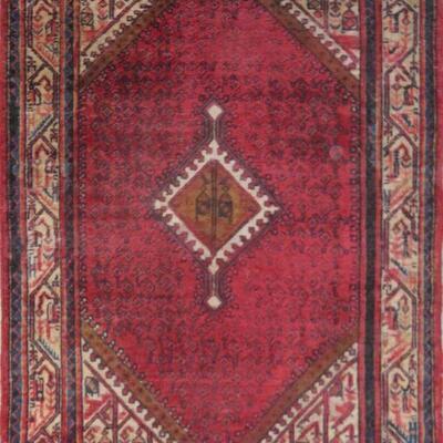 Persian hamedan Vintage Rug 4'7"x3'3" Retail $1555.5