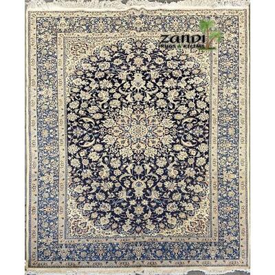 Hand knotted Nain design persian rug 9'8"x5'4" Retail $6960