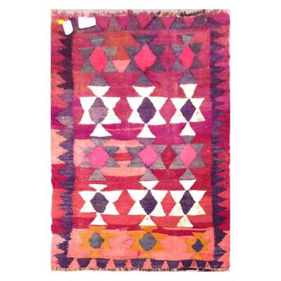 PERSIAN HAND-KNOTTED KILIM 208x120cm Retail $2418