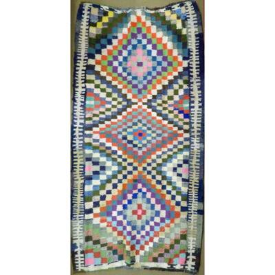 Persian Vintage Seneh Area kilim 9'1"x5' Retail $3501