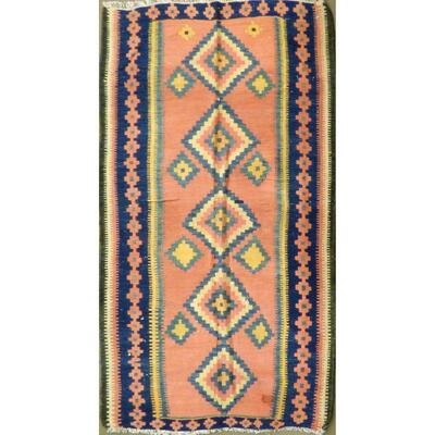 Persian Vintage Seneh Area kilim 7'4"x3'7" Retail $2022