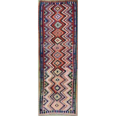 Persian Vintage Seneh Area kilim 11'1"x4' Retail $3423