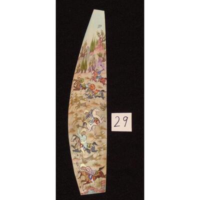 Persian miniature on bone painting 9"x2" Retail $864.36