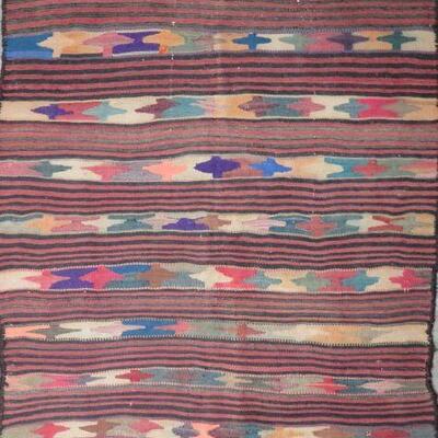 Persian Seneh, Vintage Kilim 7'x4' Retail $2178