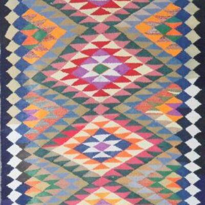 Persian Seneh, Vintage Kilim 8'x3' Retail $1867.5
