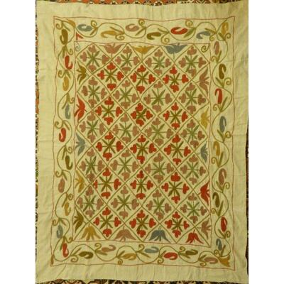 Afghani cotton art decoration 69"x61" Retail $1800