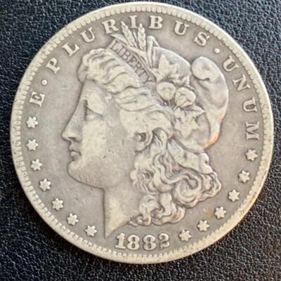 1882-S Morgan Silver Dollar Antique Coin