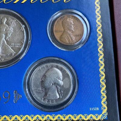 5 piece Coin Set 1939 “A Year to Remember” with Wood Case