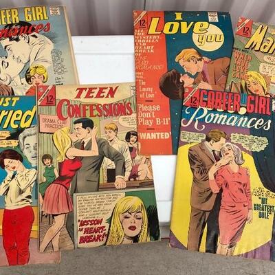 Collection of 6 CDC 1966 Charlton Comics 12c with Career Girl, Just Married, Teen Confessions and more...