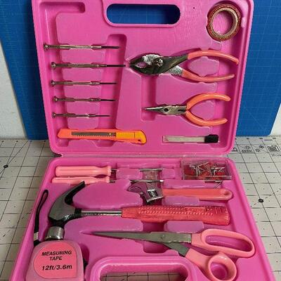 #69 Small Pink Tool Set with Case
