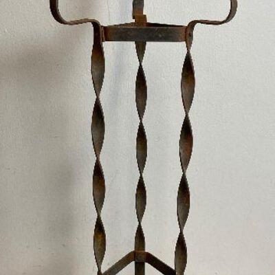 #77 Black Wrought Iron Plant Stand (Small)