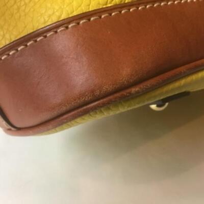 P379 Classic Satchel Yellow Dooney & Bourke Handbag 
