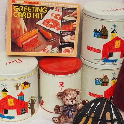 Lot 06 Vintage canisters and variety