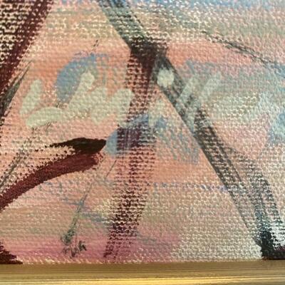 "Abstract Pond" - Oil on Canvas Signed by L. Miller
