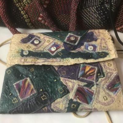 P391 Artisan Textile Purses by Deborah Cross 