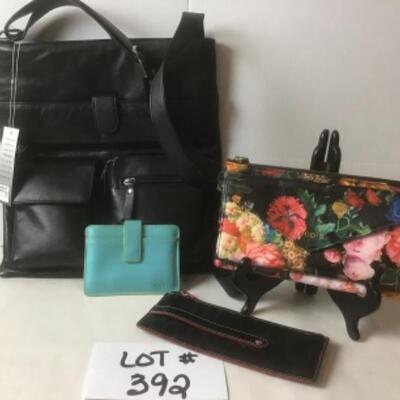 P392 Four Piece Leather Handbag / Wallet Lodis Wallet 