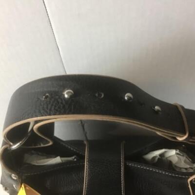 P393 New with Tag  Leather MATT & NAT Black Leather Handbag Lot 