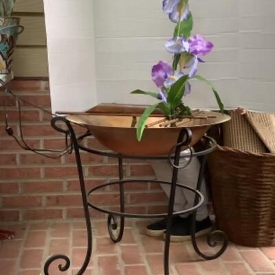 O - 310  Beautiful Asian Inspired Copper Bowl Fountain 