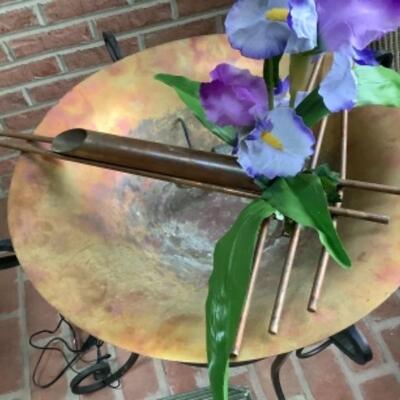 O - 310  Beautiful Asian Inspired Copper Bowl Fountain 