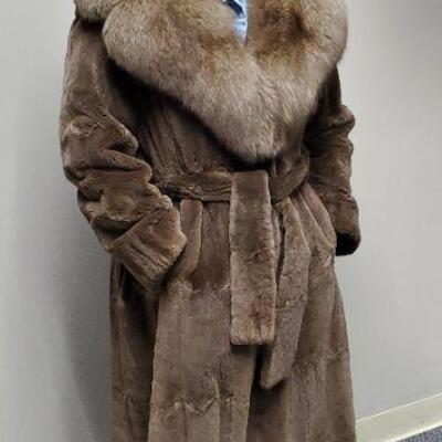 Beaver Coat with Fox Collar