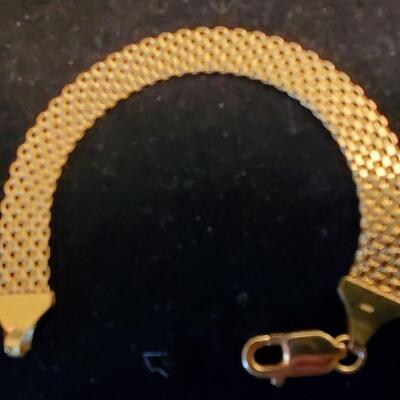 Panther Link Bracelet  14K Italy 