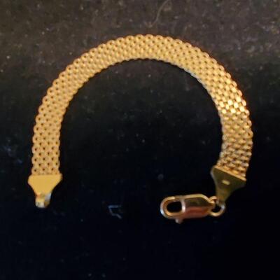 Panther Link Bracelet  14K Italy 