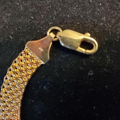 Panther Link Bracelet  14K Italy 
