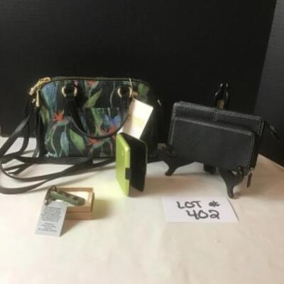 P402 NWT Aimee Kestenberg Handbag, Levenger Wallet, Artisan Key Chain 