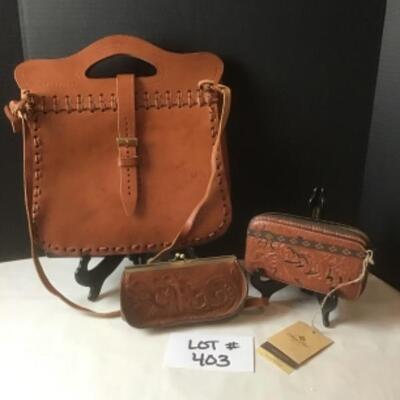 P403 New Patricia Nash Wallets and Halikarnas Leather Handbag 