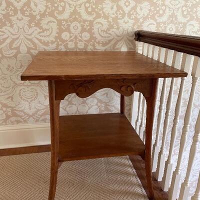 Square wood table
