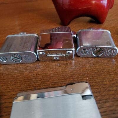 Vintage Lighters and Travel Shave Case