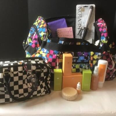 P405 Yak Pak Rolling Duffel Bag with Betsy Johnson, Skin Care, Curling Iron 