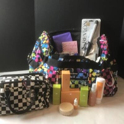 P405 Yak Pak Rolling Duffel Bag with Betsy Johnson, Skin Care, Curling Iron 