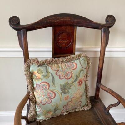 Pair of antique Asian hall chairs