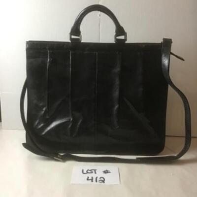 P412 New without Tag HOBO International Leather Travel Briefcase/Handbag