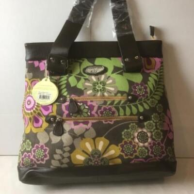P414 New with tag SPARTINA Melrose Zipper Tote 