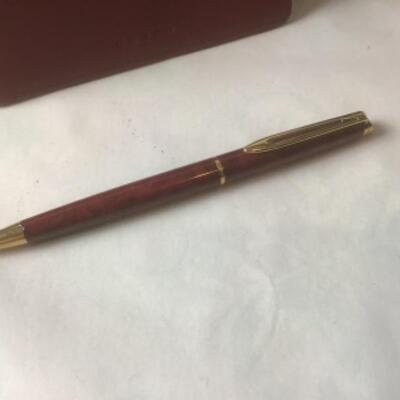 P424 New Black Leather COACH Portfolio with WATERMAN Pen 